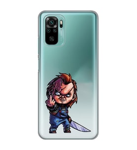 Xiaomi Redmi Note 10 / Note 10S Uyumlu Chucky Tasarımlı Şeffaf Telefon Kılıfı