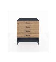 Kronos Şifonyer 4 Çekmeceli 88x59x96 Antrasit-Çam