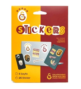 Galatasaray 5 Yıldız Sticker Paketi 5 Sayfa Orijinal Lisanslı