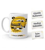 Kişiye Özel İsimli Araç Tasarımlı Kupa Bardak - Özel Hediye Hediyelik Baskılı Bardak