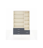 Arges Dolap 9 Raflı 4 Çekmeceli  132x30x195 Aytaşı-Aytaşı/Antrasit