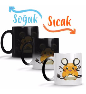 Pokemon Go Pikachu Dedenne Sihirli Kupa Bardak Porselen