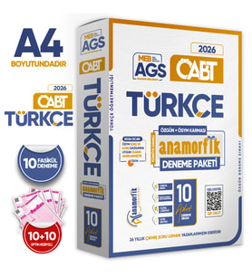 2026 MEB-AGS ÖABT Anamorfik TÜRKÇE Öğretmenliği Özgün 10lu Deneme Dijital Çözümlü Türkiye Geneli