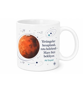 Uzay Mühendisliği Öğrencisine Yörünge Hesaplamaları Mars Temalı Hediye Kupa Bardak