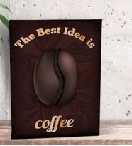 BK Gift Coffe Tasarımlı Dekoratif Mini Kanvas Tablo 15x20cm-7