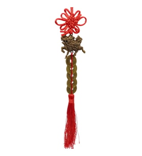 Çin Feng Shui Şans ve Bereket Beşli Para Dragon 35 cm (Karışık)