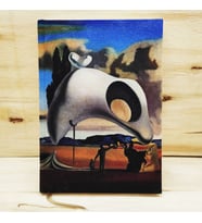 Salvador Dali - Kumaş Kapaklı Defter Bej Renk 14x20 cm