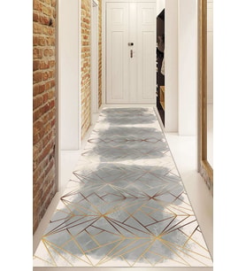 Dijital Baskılı Kaymaz Taban Yıkanabilir Modern Yolluk Ve Koridor Halısı NDU-HT-1382 (Krem)