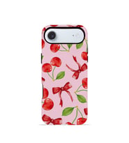 iPhone 17 Air Vorian Çift Katmanlı Kılıf Cherry Ribbon Garden
