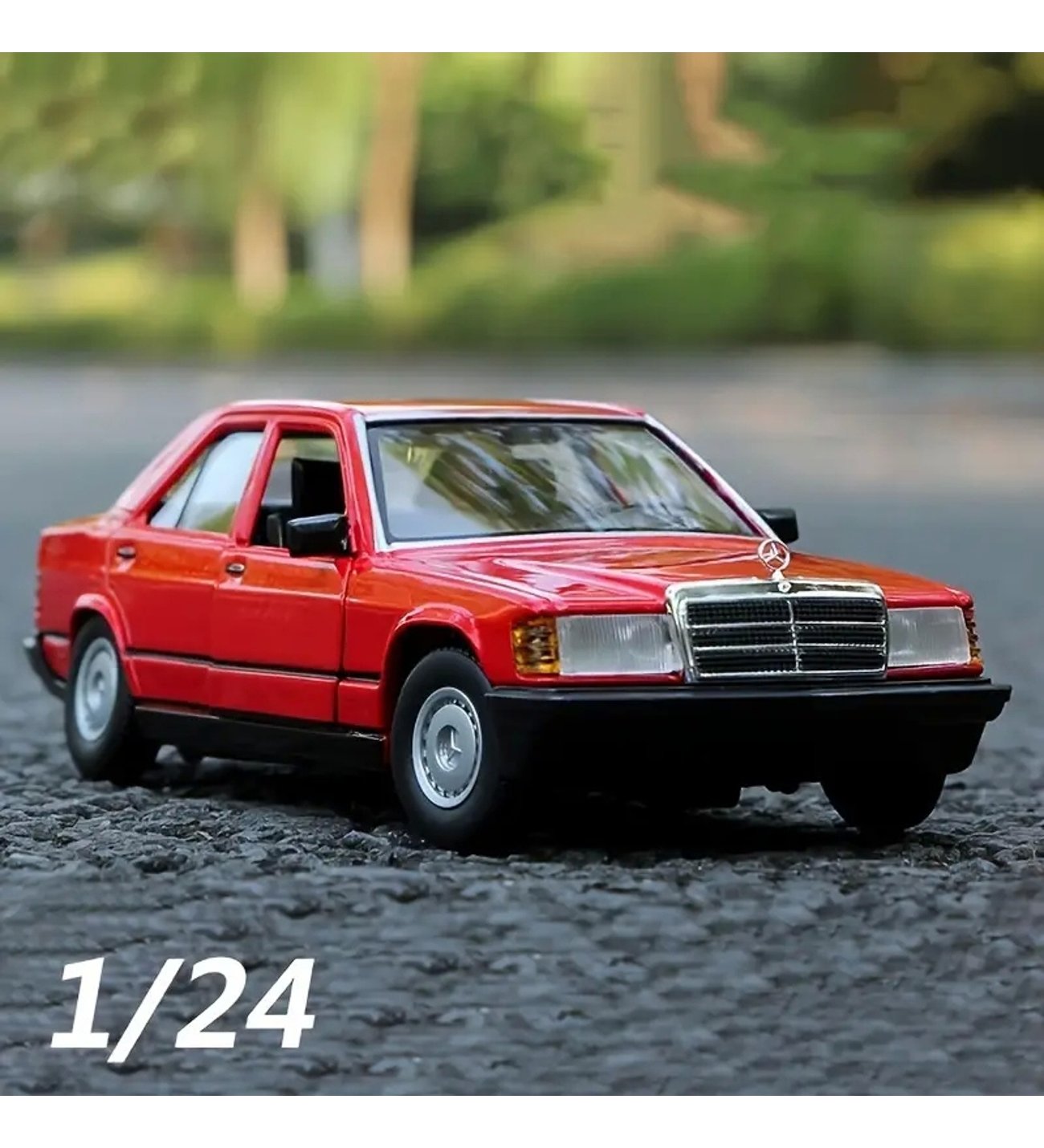 Burago 1/24 Mercedes Benz 190E 2.6 Model Araç Kırmızı 17,7cm x 5
