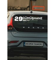 29 Gümüşhane Torul Plaka Kodlu Beyaz Araç Sticker Torul İlçe Yazılı Gümüşhane Özel Tasarım 40x8 cm Şehir ve İlçe Temalı Kaliteli Sticker