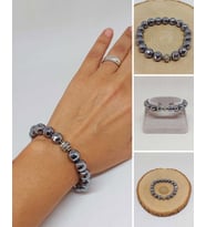 Sirius Serisi Terahertz Taşı 10mm Unisex Bileklik (52902)