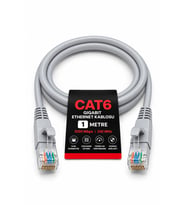 FURY CAT6 Ethernet Kablosu 1 Metre RJ45 LAN İnternet Modem Router Bilgisayar Kablosu