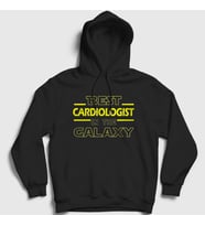 Presmono Unisex Siyah Cardiologist Galaxy Kardiyoloji Hediye Kardiyolog Kapüşonlu Sweatshirt 553152tt