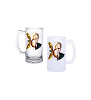 Ghostbastır Design Galatasaray Atatürk Kulplu Bira Bardağı Buzlu veya Şeffaf Seçenekli 089