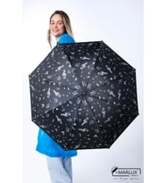 Marlux Siyah Müzik Notalı Kadın Şemsiye M21MAR123R001