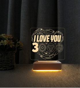 Iron Man I Love You 3000 Kişiye Özel İsimli Led Masa Lambası Doğum Günü Hediyesi Lamba