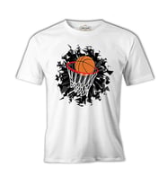 Basketbol - Pota Beyaz Erkek Tshirt