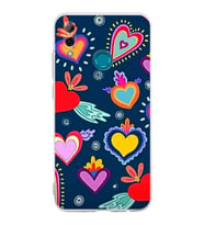 PrintiFy Huawei P Smart 2019 ile Uyumlu Retro Color 3  Kamera Korumalı Şeffaf  Kılıf