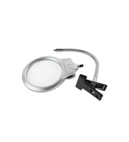2.5x130 Mm 5x24 Mm Led Aydınlatmalı Büyüteç,masa Üstü Metal Hortum Mandallı