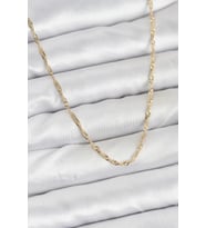 Pilelistore  CM 14K Gold Renk Yassı Burgulu Model Kadın Kolye