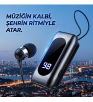 Premium Kablosuz Kulaklık - Akıllı LED Güç Göstergesi - HD Mikrofon - 20 Saat Pil