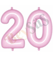 20 Rakam Folyo Balon pembe Rengi (76 cm)