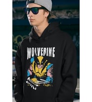 Wolverine Baskılı Unisex Oversize Film Kahramanı Hoodie