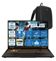 Asus Tuf Gaming F16 FX608JPR 14. Nesil Intel I7-14650HX 128GB Ddr5 512GB SSD 8GB/RTX5070 115W 165Hz 16"wqxga 2.5k 400NITS IPS Windows 11 Home Gaming Bilg. WQT070H27128G + Zettaçanta
