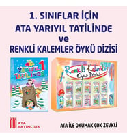 1.Sınıf Ata Yarıyıl Tatilinde + Renkli Kalemler Öykü Dizisi (Beyaz)
