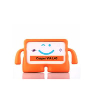 Fuchsia CASPER Via L40-G 10.4" ile Uyumlu kOkO Eğlenceli Karakterli Standlı Çocuk Tablet Kılıfı (Turuncu)