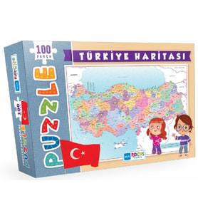 Blue Fus Türkiye Haritası - Puzzle 100 Parça