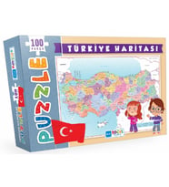 Blue Fus Türkiye Haritası - Puzzle 100 Parça
