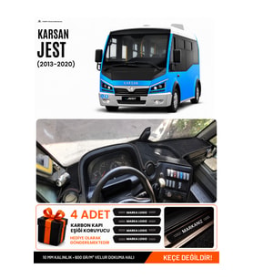KARSAN JEST (2013-2020) Uyumlu Torpido Örtüsü Torpido Kılıfı - Siyah