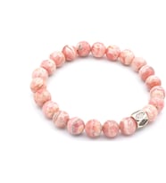 Rodokrozit  Taşı Doğal Taş Bileklik (Pembe)