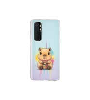 Xiaomi Mi Note 10 Lite ile Uyumlu Splash Kapibara Tasarımlı Şeffaf Silikon Kılıf