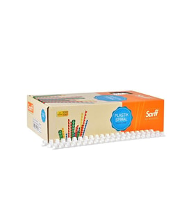 Sarff Spiral Plastik 95 Sayfa 12 MM Beyaz (100 Lü Paket)