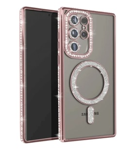 Newface Samsung Galaxy S23 Ultra Joke Simli Magneticsafe Kılıf - Pembe