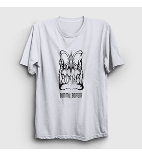 Presmono Unisex Beyaz Logo V2 Dimmu Borgir T-Shirt 142401tt (Beyaz)