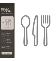 Kaşık Bıçak Çatal Mat Gri Dekoratif Folyo Sticker 14x14 cm