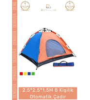 #Çadır Su Geçirmez Kamp Dayanıklı Pratik Kurulum Aile Tipi 8 Kişilik Çantalı Otomatik Çadır