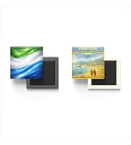 Buzdolap Magnetleri - Sierra Leone Bayrağı ve Freetown Retro Tema - 2'li Set Magneti