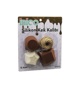 Muffin Kek Kalıbı Seti - 12'li Paket - Karışık Şekilli Set
