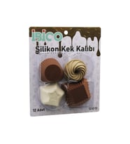 Muffin Kek Kalıbı Seti - 12'li Paket - Karışık Şekilli Set