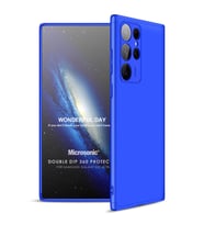 Microsonic Samsung Galaxy S22 Ultra Kılıf Double Dip 360 Protective Mavi
