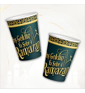 Eid Mubarak Karton Bardak - 8 Adet ??? ???? ??? ?????