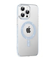 iPhone 14 Pro Max Move Taşlı Magsafe Kapak - Mavi