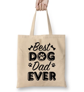 Best Dog Dad Ever 03 Bez Çanta Uzun Saplı