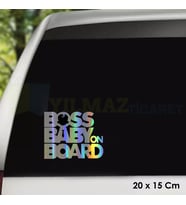 Arabada Patron Bebek Var Hologram Oto Sticker Cam Araba Yapıştırma Çıkartma Aksesuar Etiket 20x15 Cm