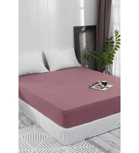 Battal ve Büyük Yataklar için Lastiksiz Düz Renk Çarşaf 240x260 Cm